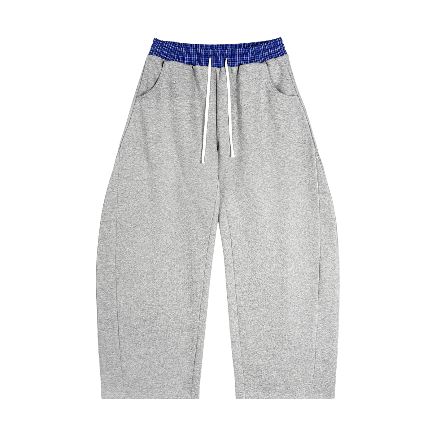 Lizzie Plaid Waistband Barrel Sweatpants