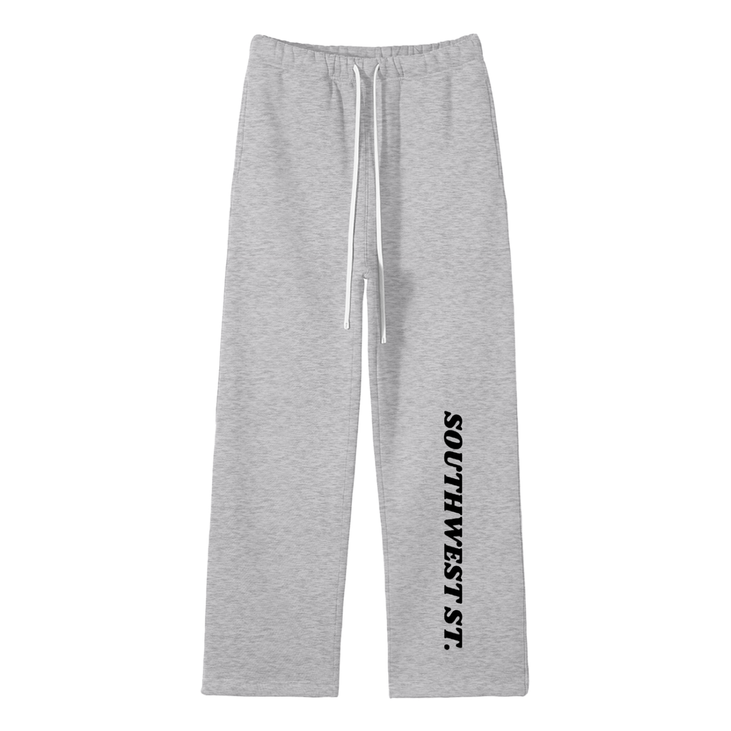 Lizzie Grey Fleece Straight Leg Pants