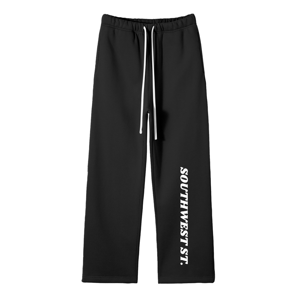 Lizzie black Fleece Straight Leg Pants